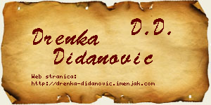 Drenka Didanović vizit kartica